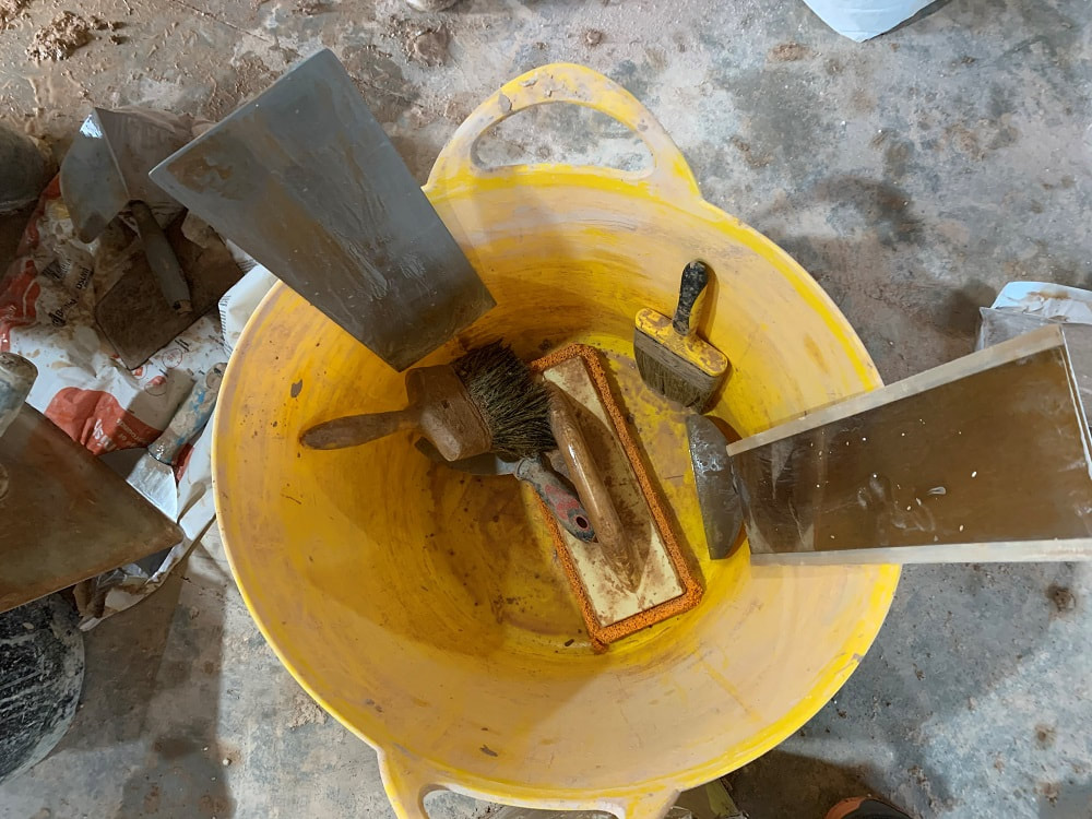 Plasterers bucket of tools_plastering and rendering services_gk rend